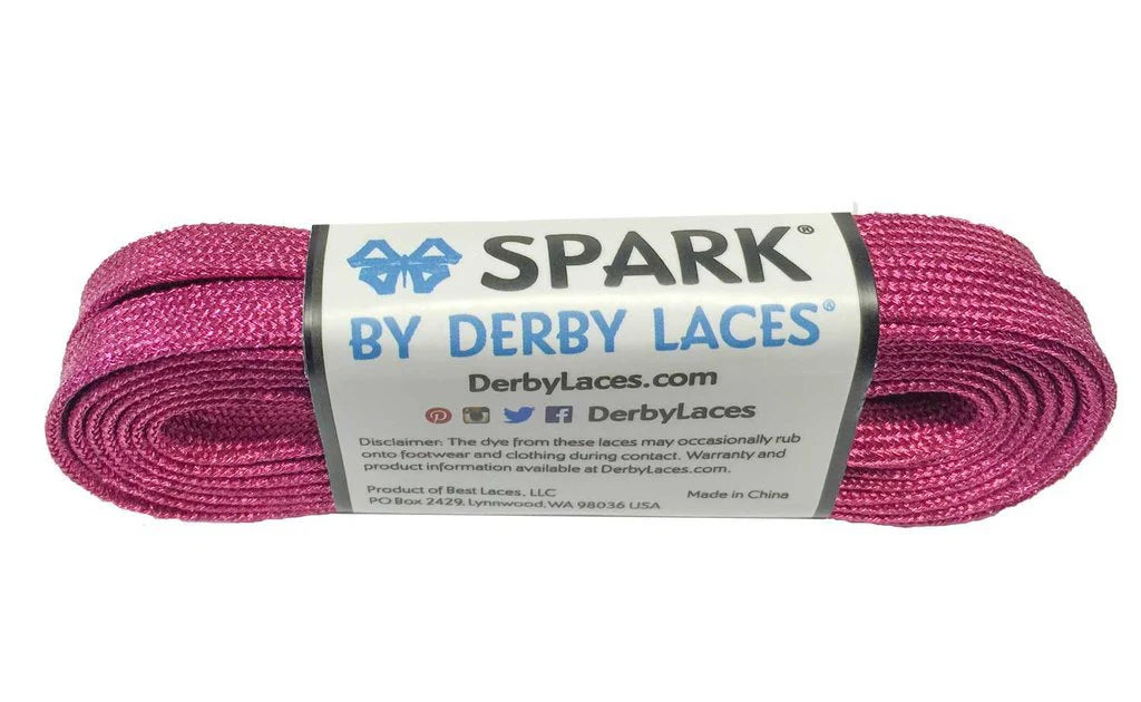 Gold 96 inch (244 cm) SPARK by Derby Laces Metallic Roller Derby Skate Lace