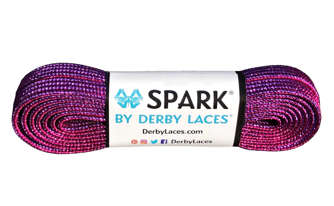 Gold 96 inch (244 cm) SPARK by Derby Laces Metallic Roller Derby Skate Lace