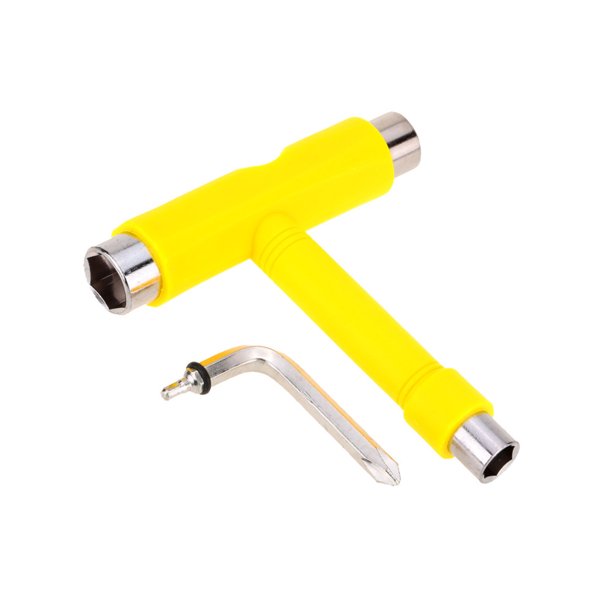 T-Tool | Skate Tool | Chiave per ruote e truck | Giallo / Yellow