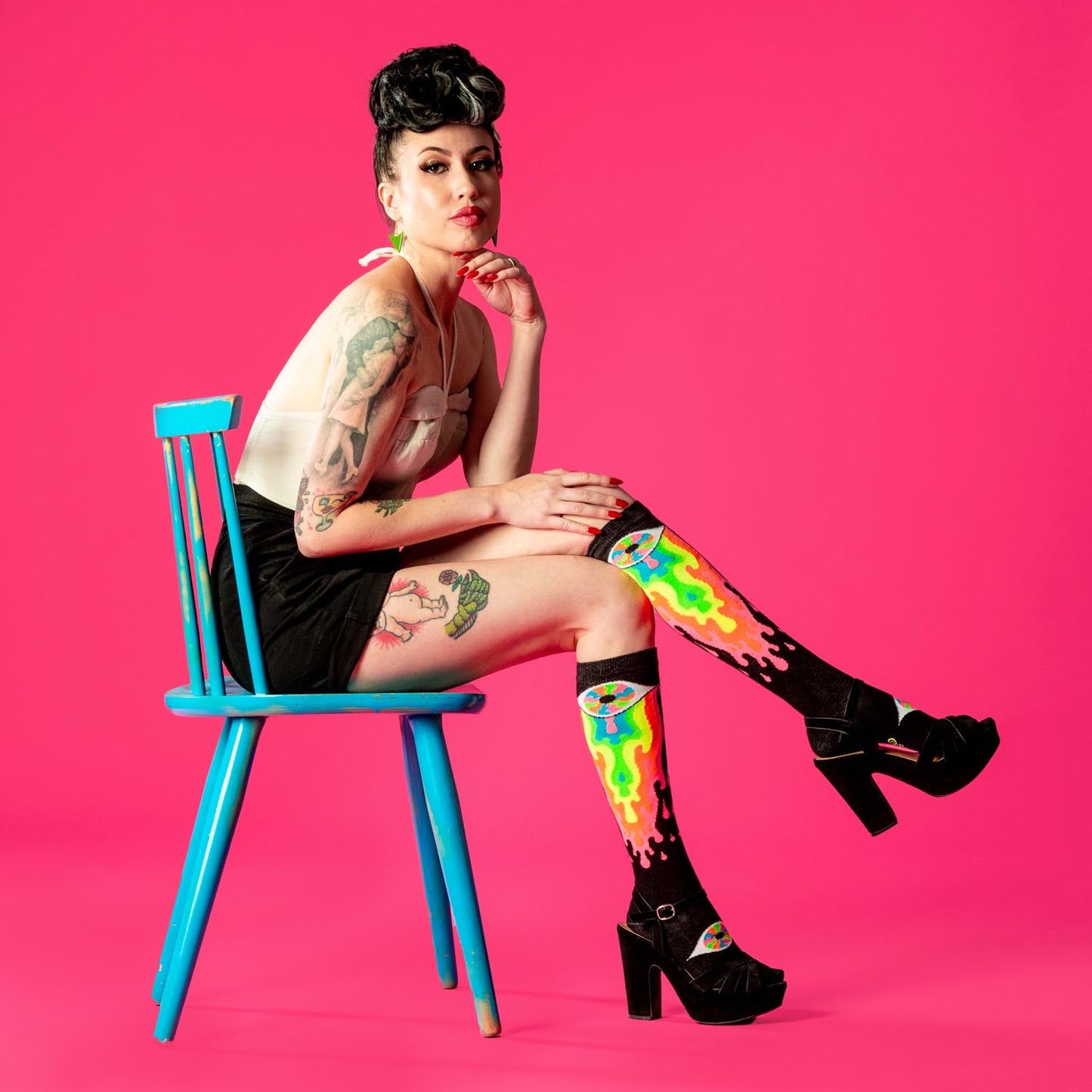 Gumball Poodle calzini Psychedelic Eye - Dress Knee Socks - calzini al ginocchio decorati