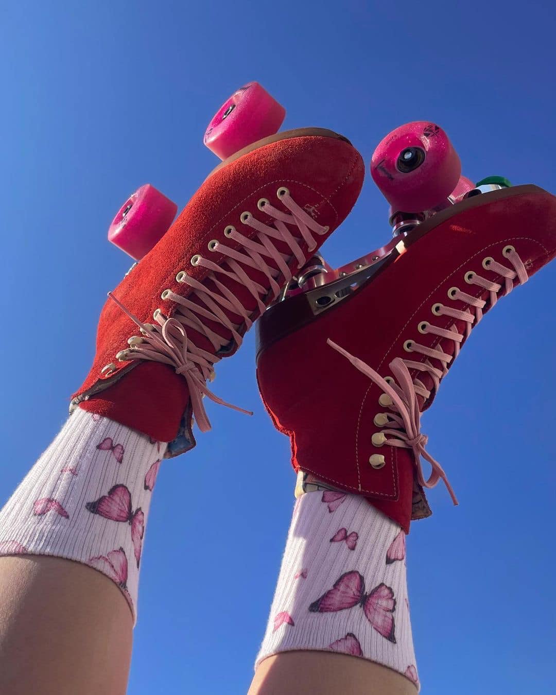 Ruote luminose LUMINOUS - 58mm/97A - GLITTER PINK pacco da 4 ruote da dance / skatepark