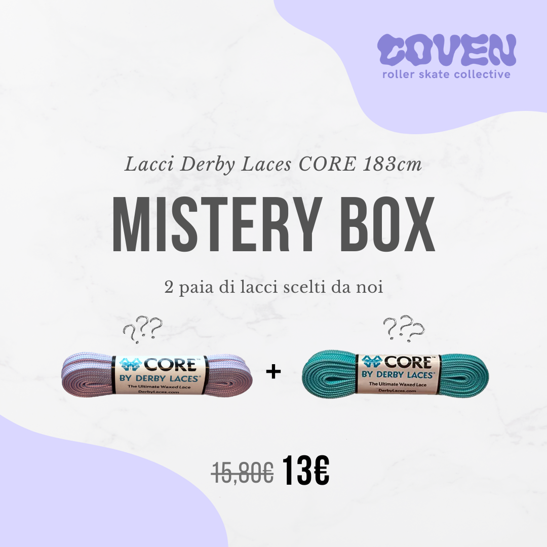 MISTERY BOX 2 paia di lacci Derby Laces 72"/183cm CORE - lacci cerati