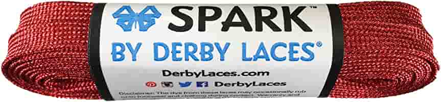 Lacci Derby Laces - 96" / 244cm - Red / Rosso SPARK effetto metallico