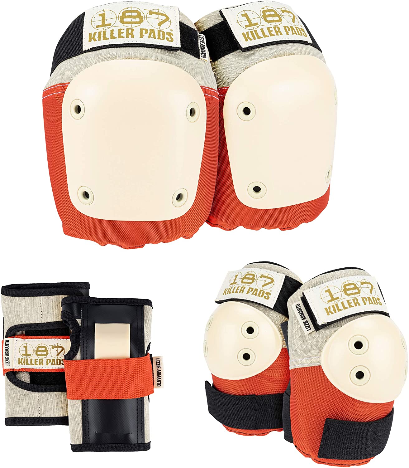 Six Pack Adulti 187 Killer Pads® X Lizzie Armanto | Ginocchiere Polsiere e Gomitiere per skate, rollerskate, rollerblade