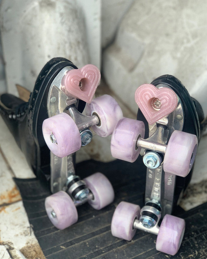 Grindstone Heartstoppers BOLT ON - heart shaped toe stops for quad roller skates