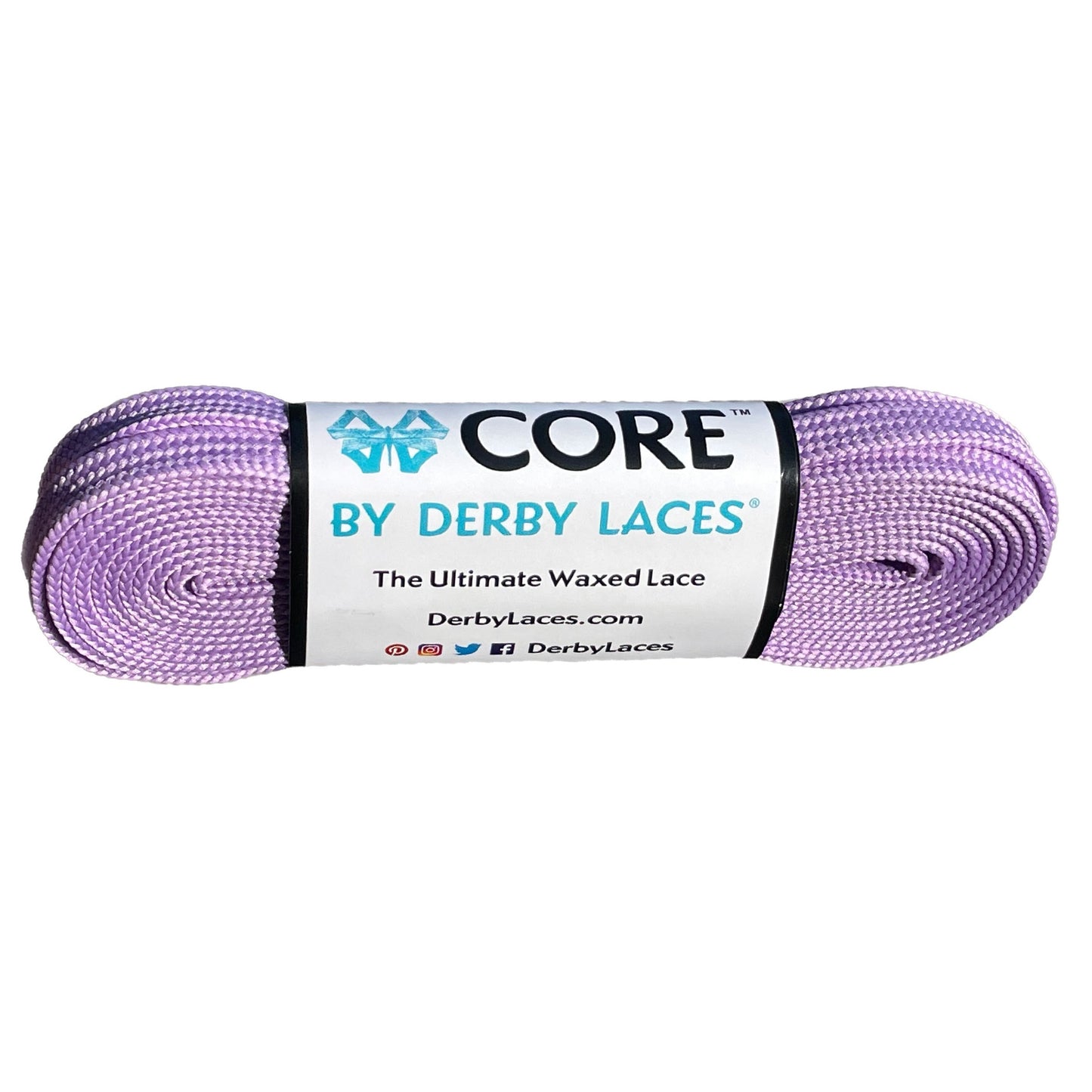 Lavender – 96 inch (244 cm) CORE Shoelace by Derby Laces (NARROW 6MM WIDE LACE)
