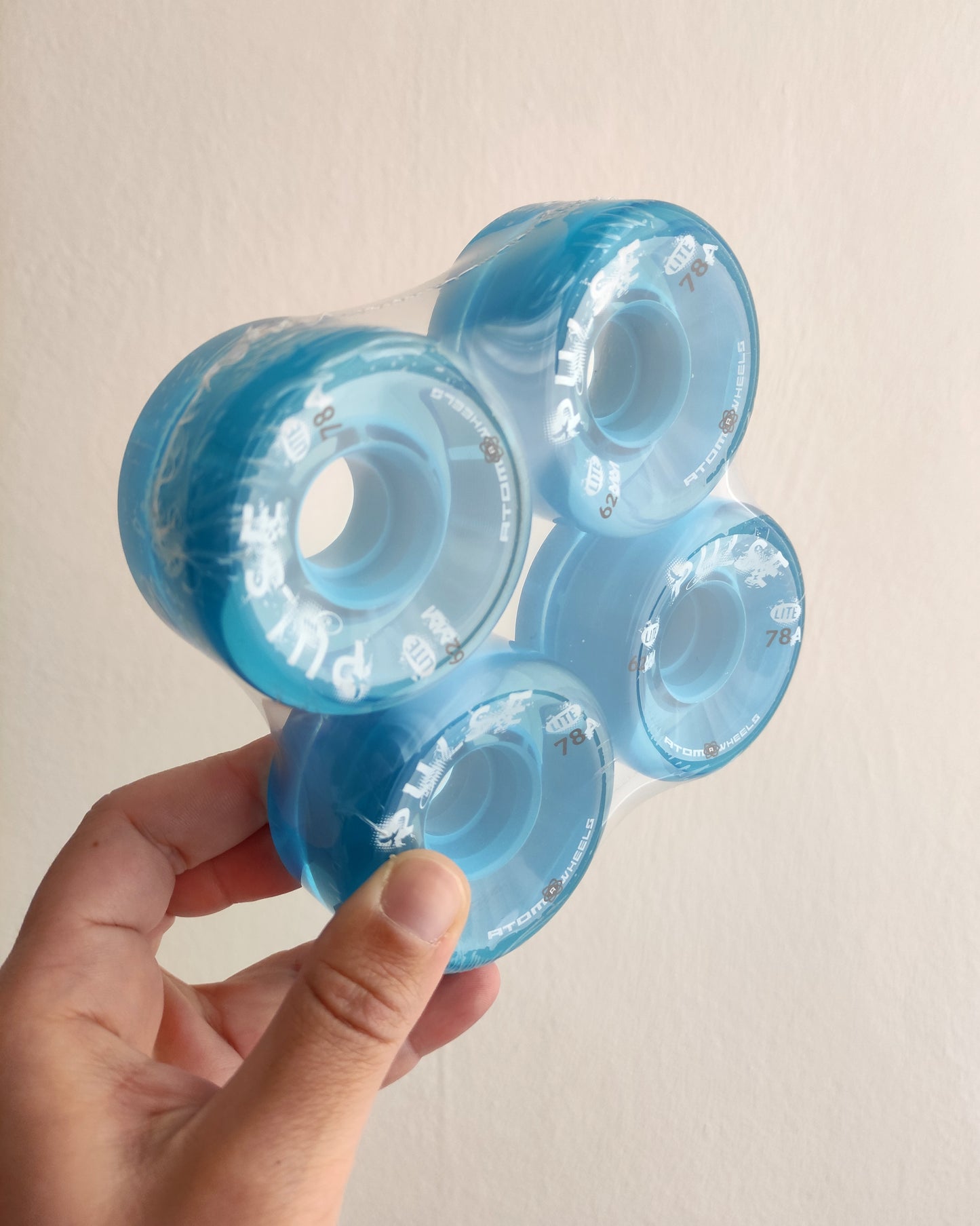 Ruote Atom Pulse Lite BLU | 78A x 62mm | Ruote da esterno per pattini a rotelle quad - pack da 4 ruote