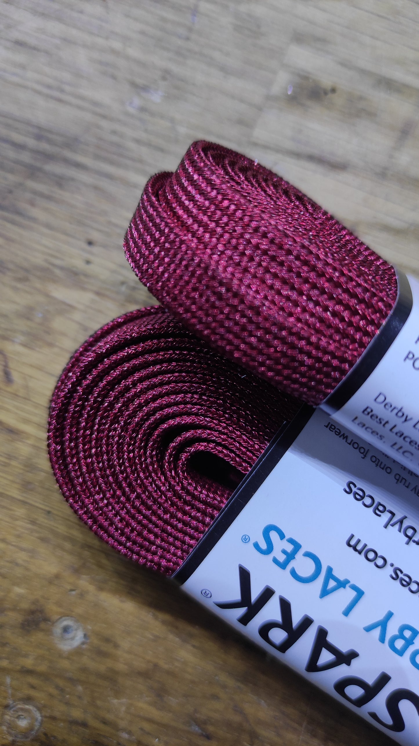 Lacci Derby Laces - 96" / 244cm - Red / Rosso SPARK effetto metallico