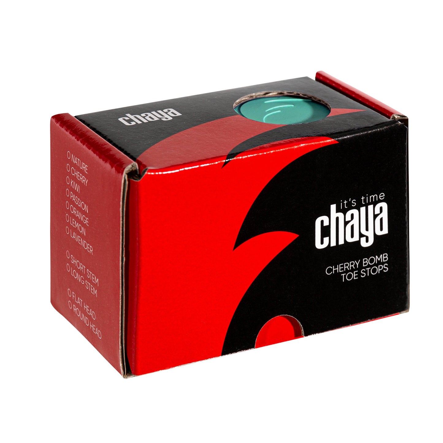 Chaya Cherry Bomb Toe Stop for rollerskates, color teal, short stem