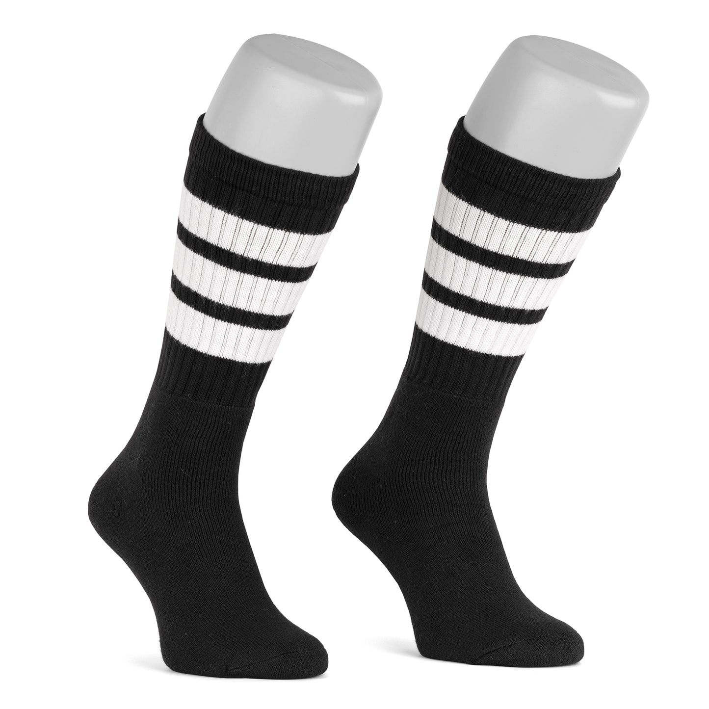 Skatersocks Calze tubolari 19 pollici neri - strisce bianche