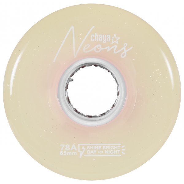 Chaya Neon White rollerskate wheels luminescent for night skating