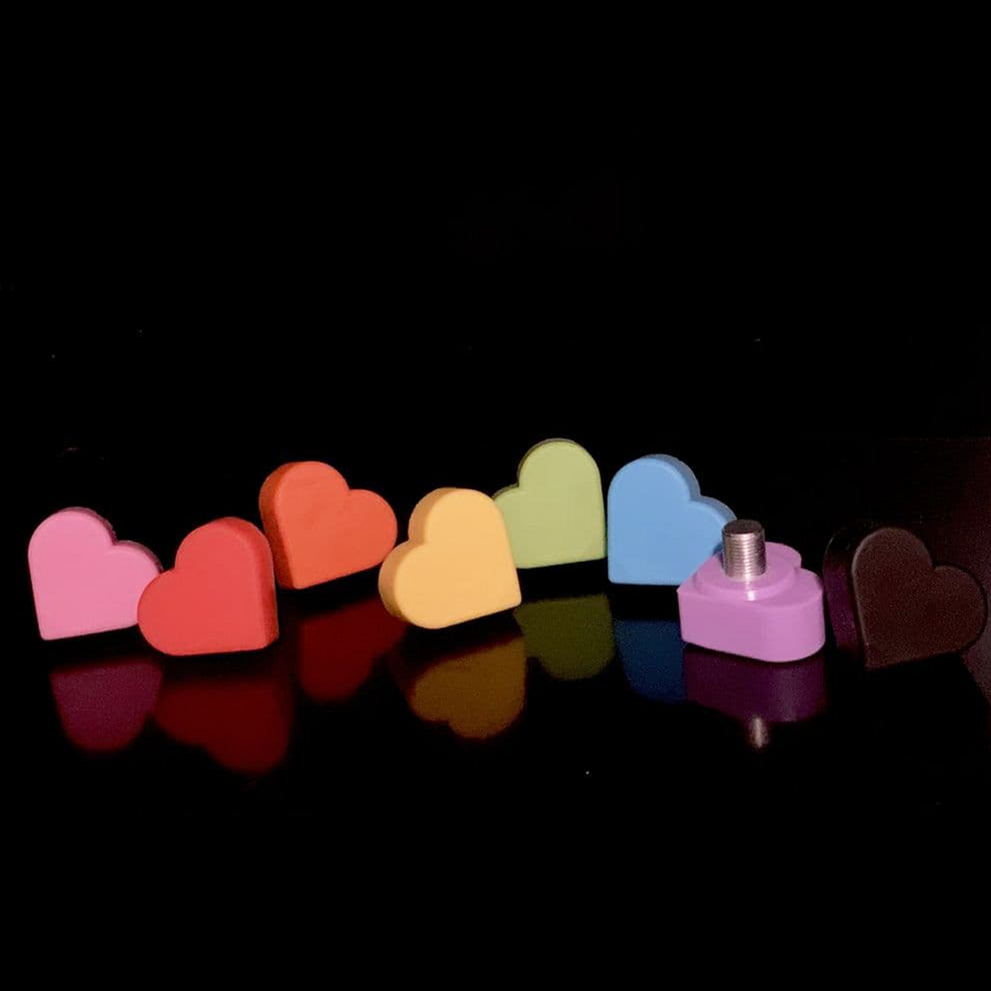 Grindstone Heartstoppers - heart shaped toe stops for quad rollerskates