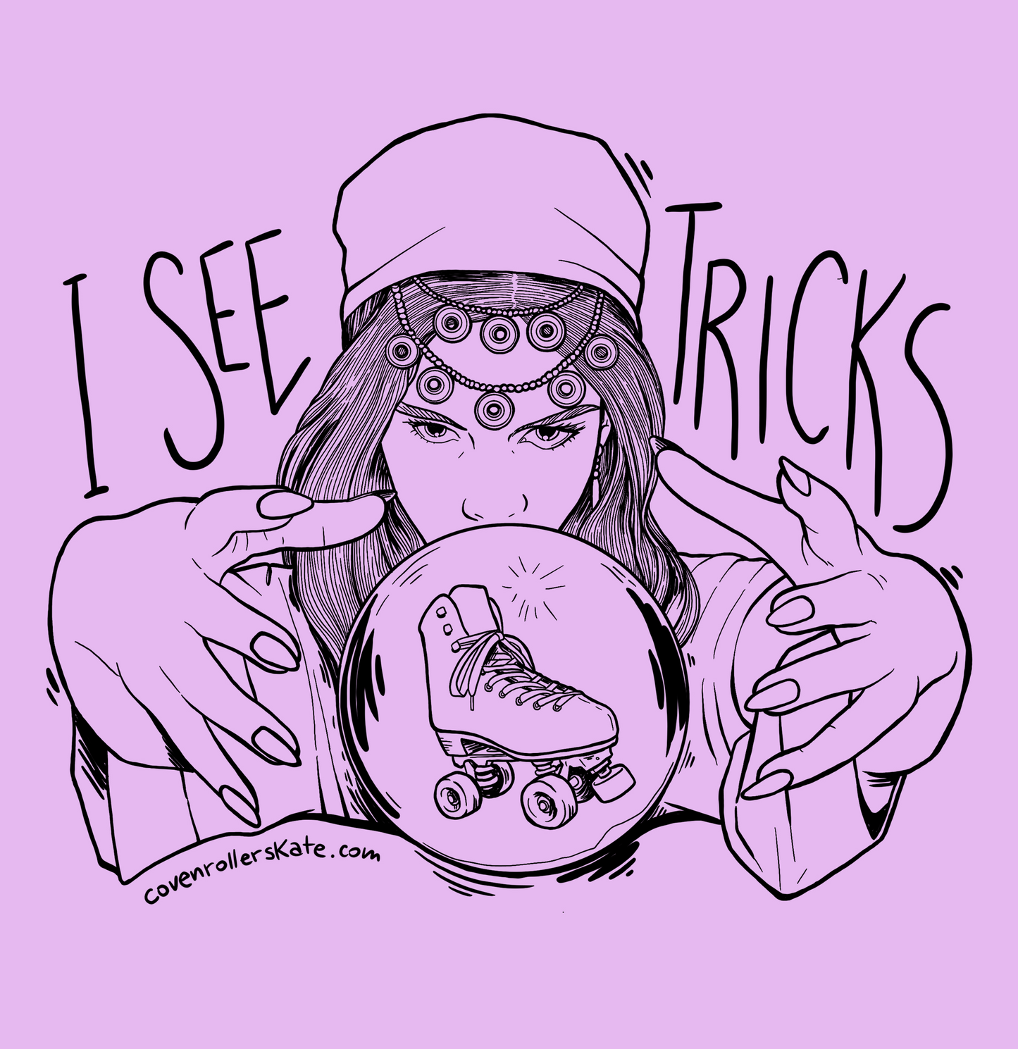 T-Shirt I SEE TRICKS - design by Coven Roller Skate Shop