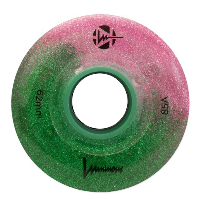 Ruote luminose LUMINOUS - 62mm/85A - PINK FOREST pacco da 4 ruote da strada per pattini a rotelle quad