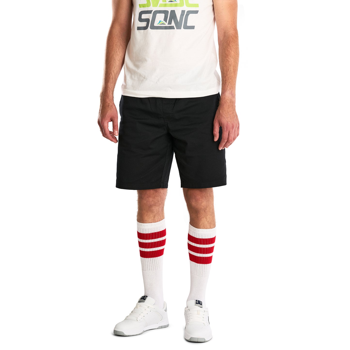 Skatersocks Calze tubolari 22 pollici bianche - strisce rosse