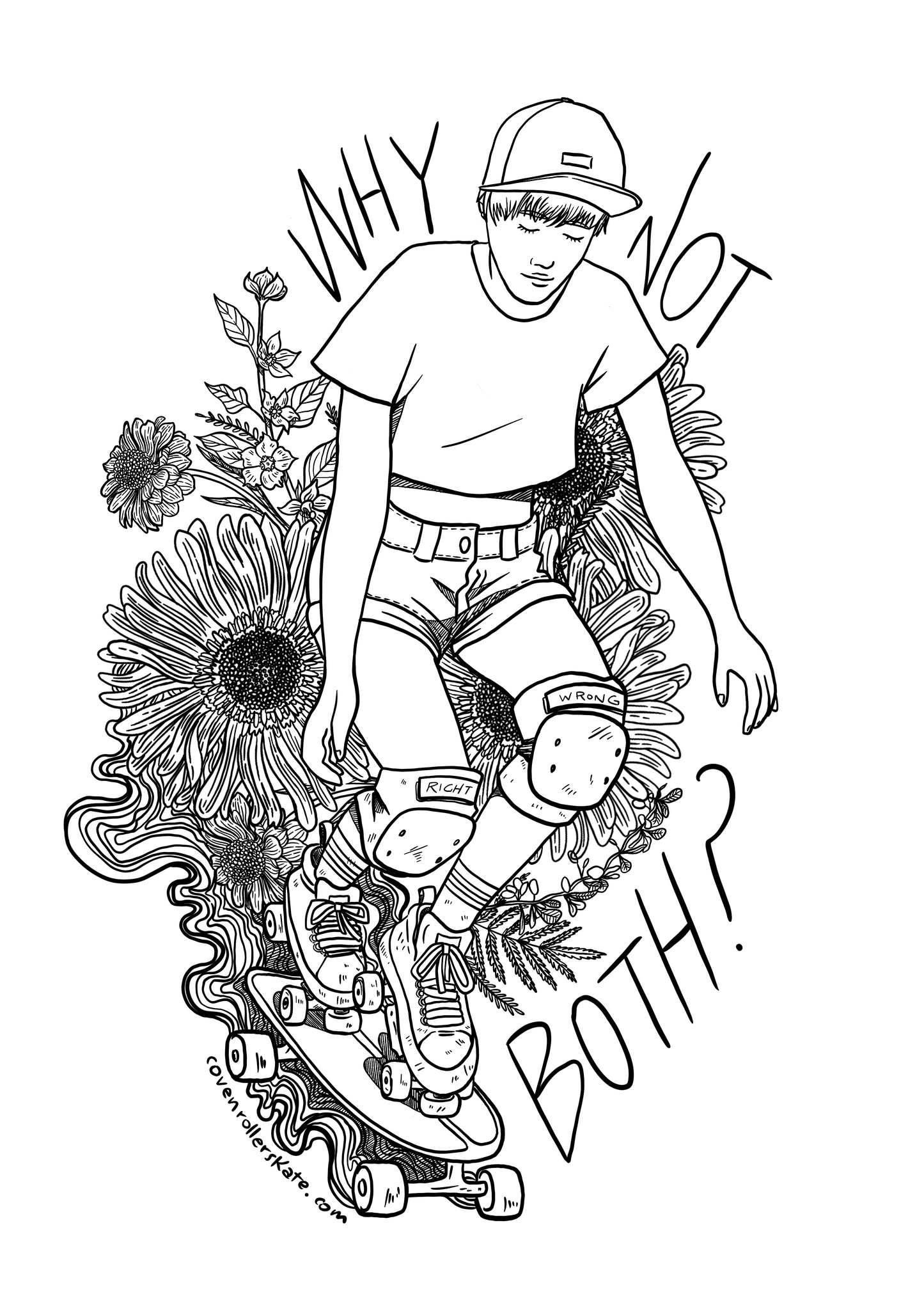 Tshirt WHY NOT BOTH? by Coven Rollerskate