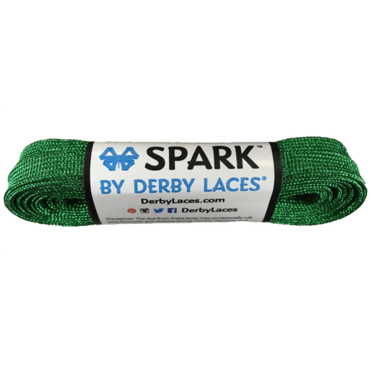 Lacci Derby Laces - 72" / 183cm - Dark Green | Verde scuro | SPARK effetto metallico