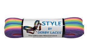 Lacci Derby Laces - 96" / 244cm - Pastel Rainbow | Lacci color arcobaleno toni pastello