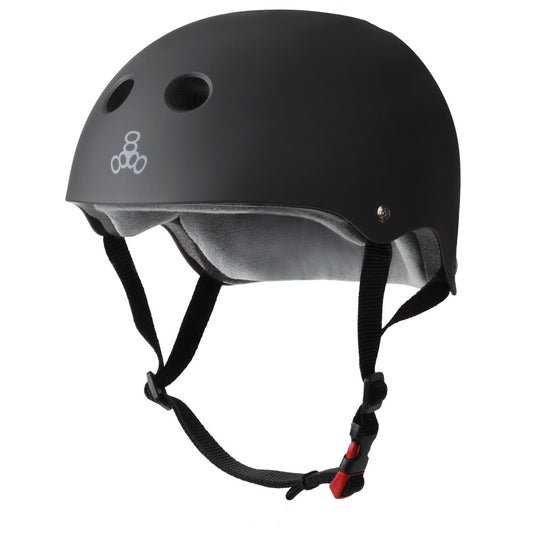 Triple8 Helmet color All Black, adult helmet for rollerskating, inline skating, skateboarding, bmx
