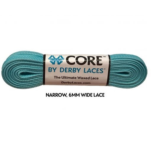 Aqua Spray Teal 72 inch (183 cm) CORE Shoelace by Derby Laces (NARROW 6MM WIDE LACE)