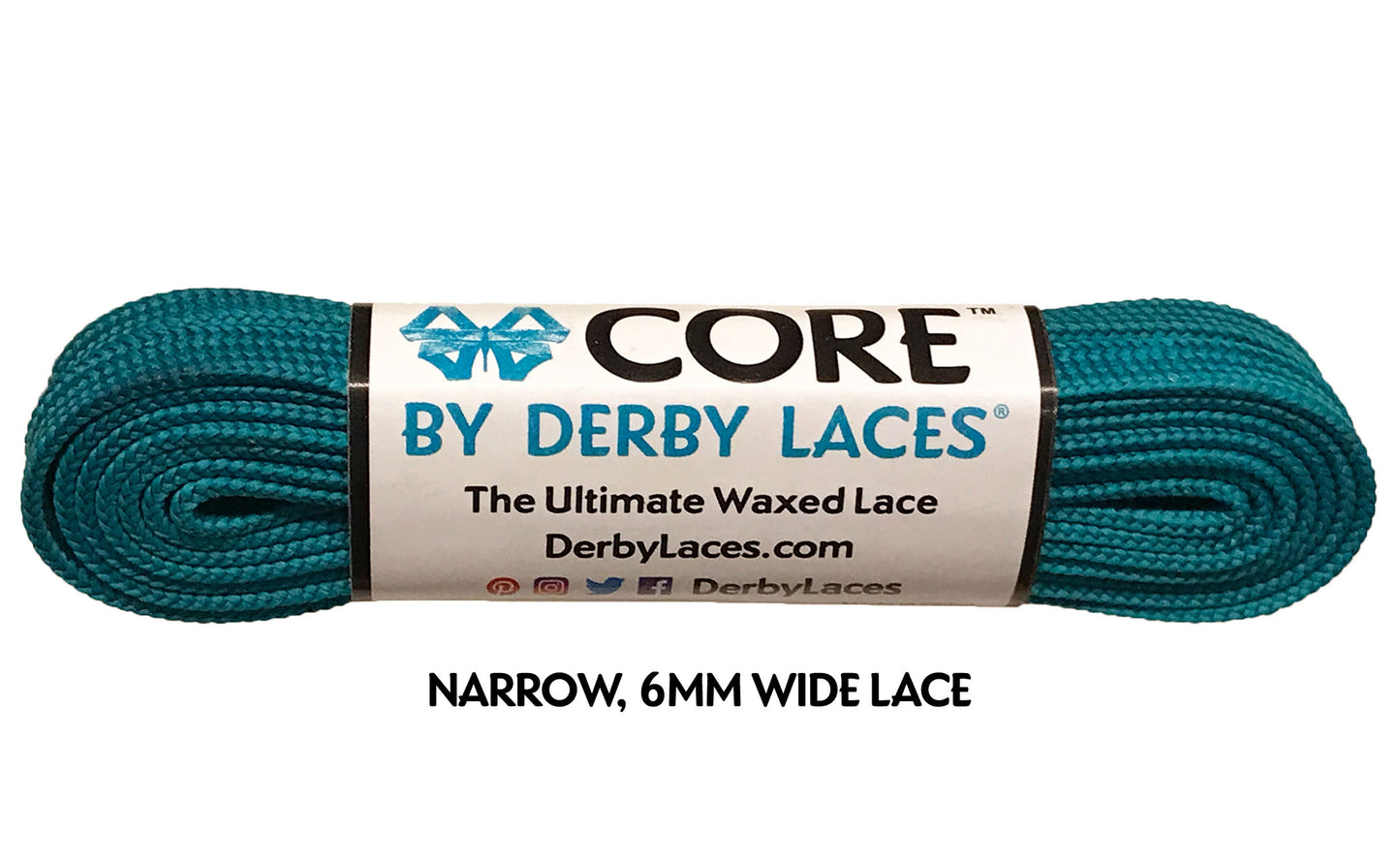 Sage – 54 inch (137 cm) CORE Shoelace by Derby Laces (NARROW 6MM WIDE LACE)