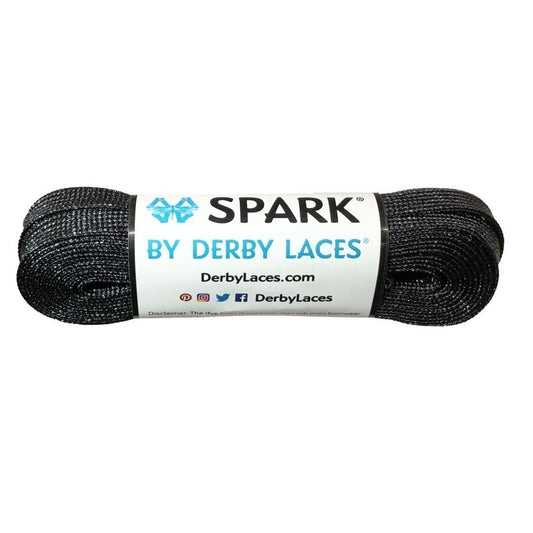 Lacci Derby Laces - 96" / 244cm - Nero metallizzato | SPARK effetto metallico