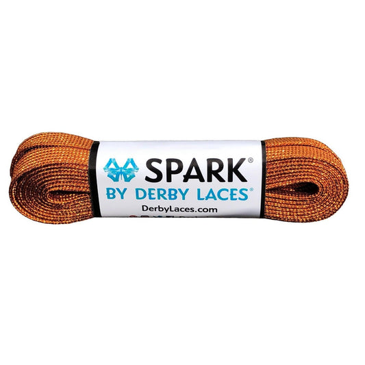 Dark Copper 96 inch (244 cm) SPARK by Derby Laces Metallic Roller Derby Skate Lace