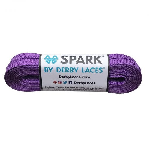 Purple 84 inch (213 cm) SPARK by Derby Laces Metallic Roller Derby Skate Lace