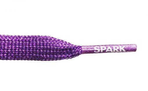 Purple 84 inch (213 cm) SPARK by Derby Laces Metallic Roller Derby Skate Lace