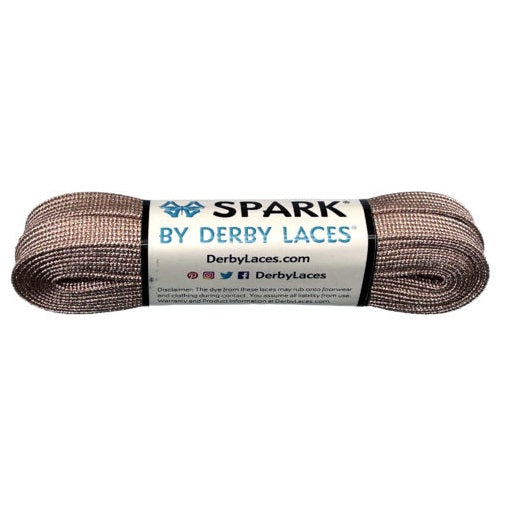 Rose Gold 96 inch (244 cm) SPARK by Derby Laces Metallic Roller Derby Skate Lace