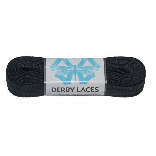 Black 72 inch (183 cm) CORE Shoelace by Derby Laces (NARROW 6MM WIDE LACE)
