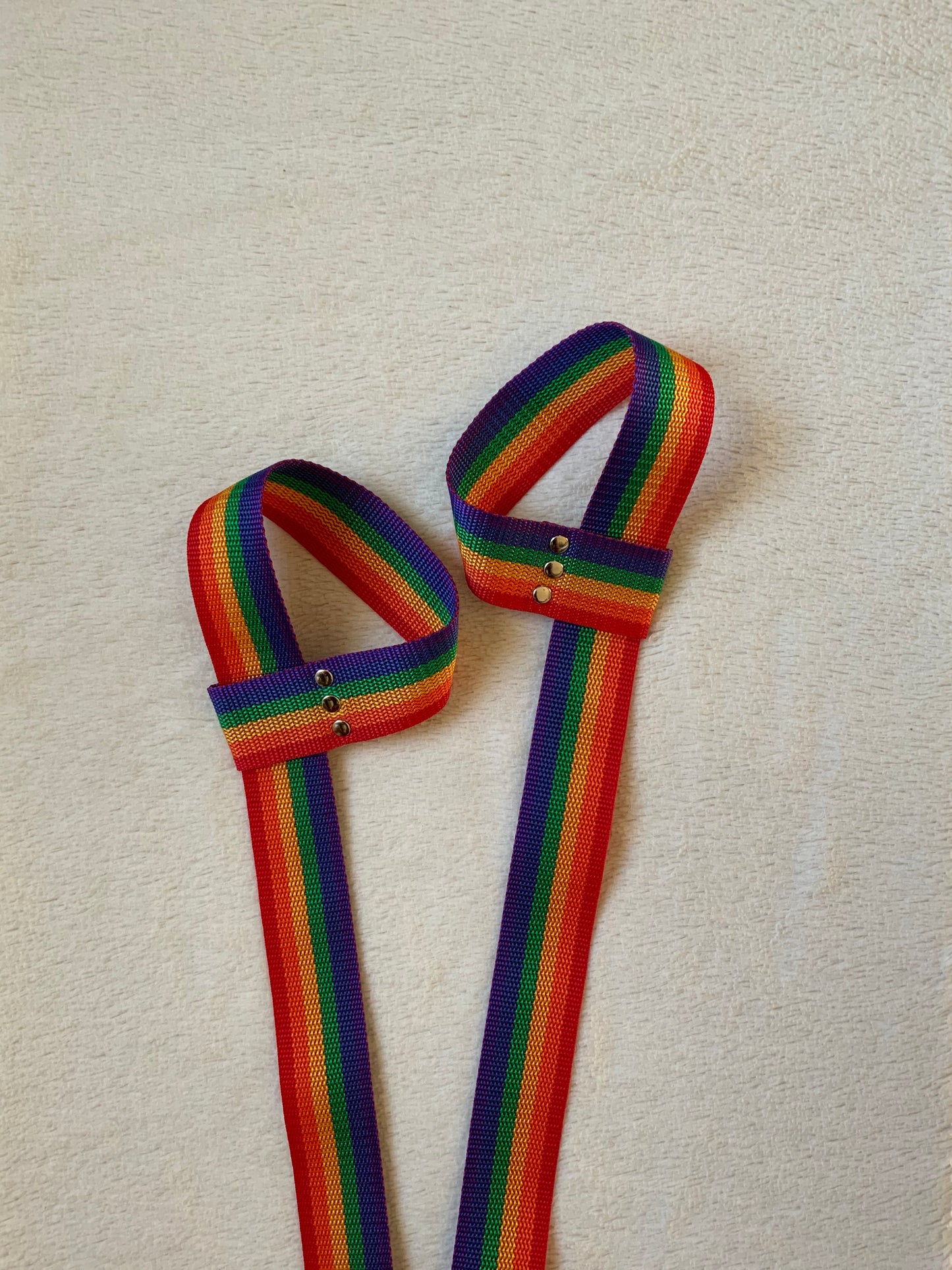 Rainbow stripes Skate Leash, handmade