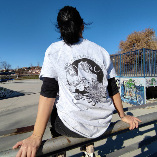 T-shirt Coven "Rollerskating Über Alles" - tshirt with rollerskate illustration