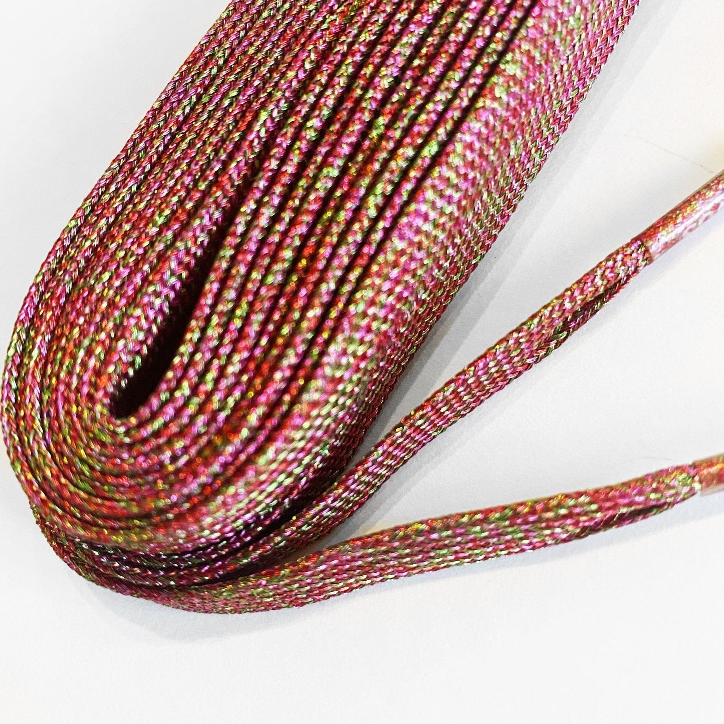 Rainbow Mirage 72 inch (183 cm) SPARK by Derby Laces Metallic Roller Derby Skate Lace