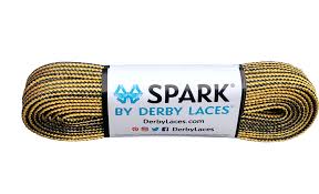 Lacci Derby Laces - 72" / 183cm - Strisce oro e nero SPARK effetto metallico