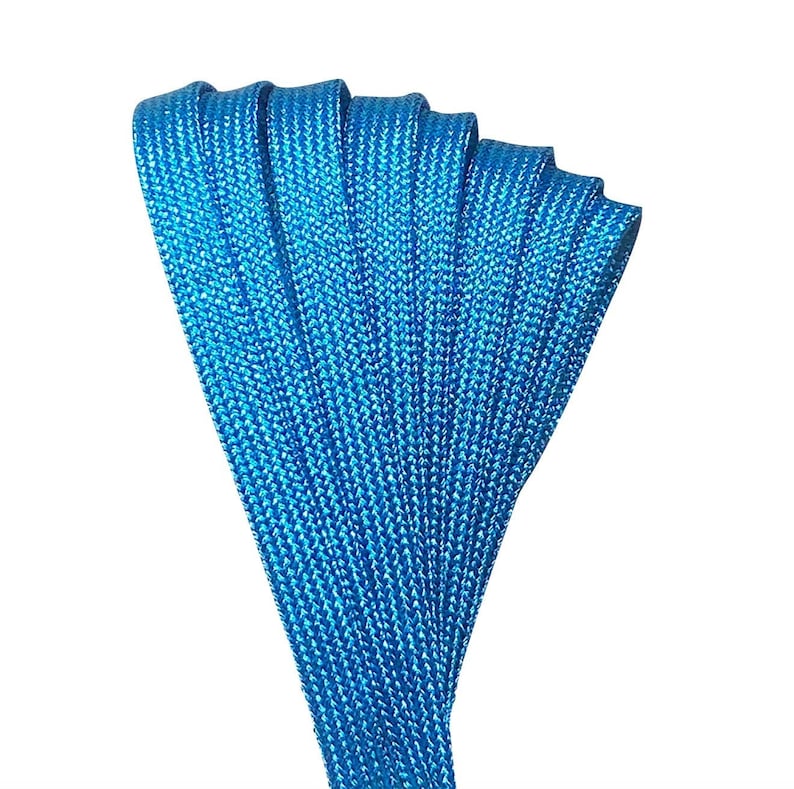 Lacci Derby Laces - 72" / 183cm - Pool Blue SPARK effetto metallico